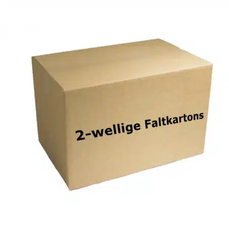 Ein 2-welliger Faltkarton, braun