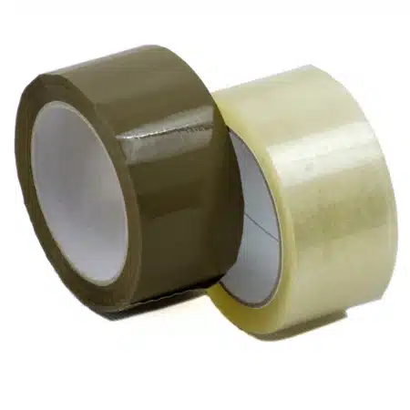 PP Packband mit Acrylatkleber in transparent und braun