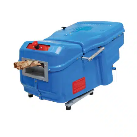 Kompakte Verpackungsmaschine zum Füllen.